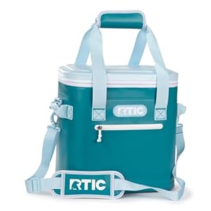RTIC Soft Cooler 20 Can, Insulated Bag Portable Ice Chest Box for Lunch, Beach, Drink, Beverage, Travel, Camping, Picnic, Car, Trips, Floating Cooler Leak-Proof with Zipper, Deep Harbor