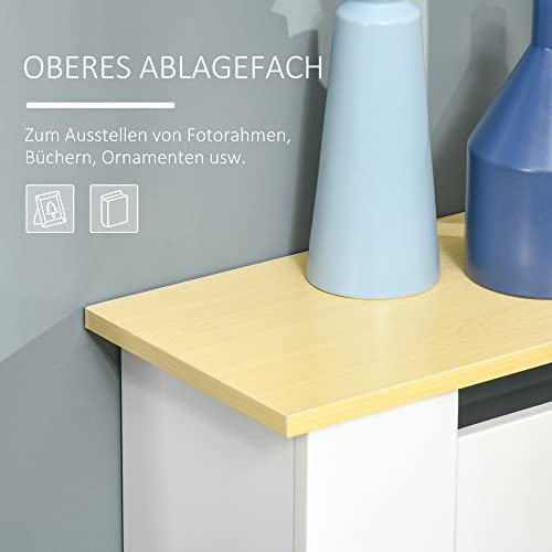 Heizkörperverkleidung Homcom Abdeckung aus MDF in Weiß und Eiche
