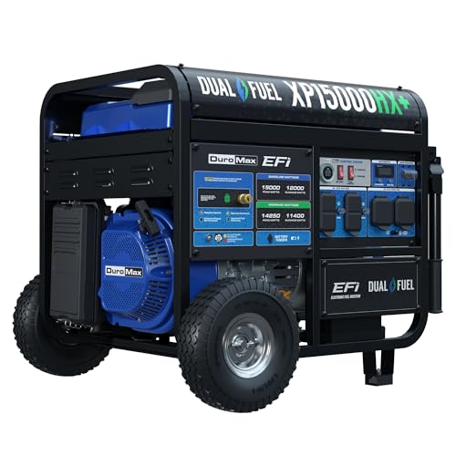 Image of DuroMax XP15000HX+ 15,000-Watt Electric Start Dual Fuel EFI Portable Generator