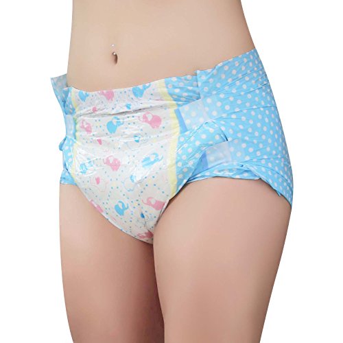 Image of Littleforbig Adult Printed Diaper 10 Pieces - Little Trunks (Large 36 inch-46 inch)