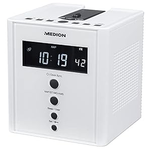 MEDION MD 43562 E66395 projectieklok radio met wekfunctie PLL FM wit