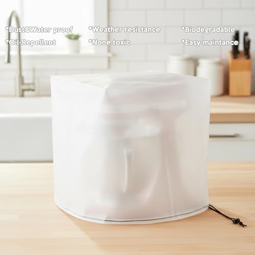 Image of Mixer Dust Cover Water Proof Protective Covers with adjustable drawstring cord, Compatible with KITCHENAID ARTISAN, Hamilton, PowerXL, Ninja, Cosori -14W x17D x20H in