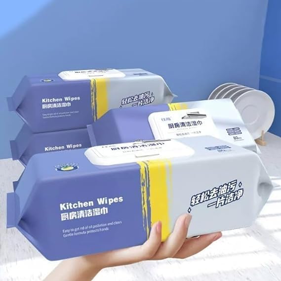 SKDBPM 80 PCS Kitchen Cleaning Wet Wipes strong decontamination extra large pack household wet wipes | Pack Of 1set (B0CXPPZYFS) Amazon Price History, Amazon Price Tracker
