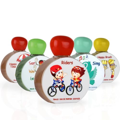 Lattafa Happy Brush, Time, Stop Wait Go, Riders, Sing for Kids EDP Sprays 75ML (2.5 OZ) Pride | Fresh, Sweet & Fun Scents for Playful Moments (MAGICAL COLLECTION)