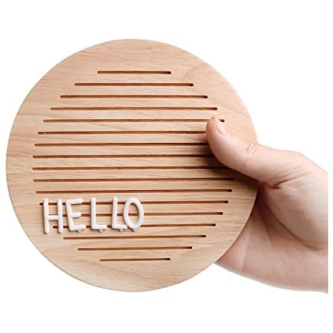 6 x 6 Inches Wooden Round Letter Board for Wall Decoration (Mini Round) Cover