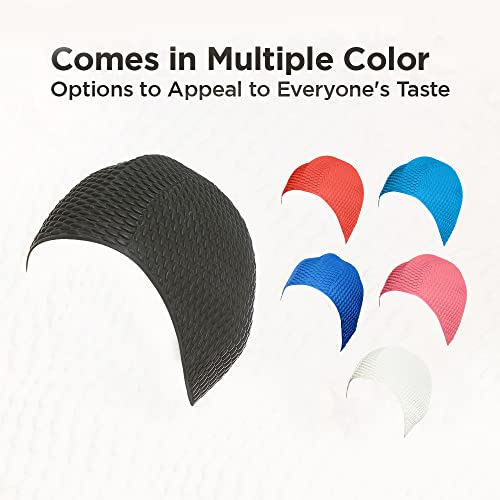 Beemo Women’s Latex Swim Cap – Rubber Bathing Hat - Hot Pink #TOP2