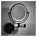 AMHIL Wall-Mounted Makeup Mirror Black LED 8-inch Makeup Mirror Wall-Mounted with Light Beauty Mirror Double-Sided Folding