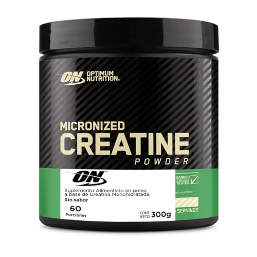 Creatinas, Optimum Nutrition Creatina en Polvo Sin Sabor 300G, 60 Servicios