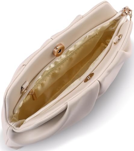 Image of Women Clutch Bag Dressy Formal Handbag Pleated PU Clutch Purse Detachable Chain