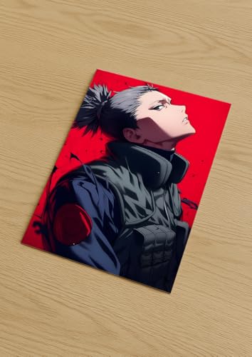 Image of NIJUKA Anime Printed Metal sheet Poster For Home And Room Decoration | For Anime Art Fans Boys And Girls (Shikmaru nara)