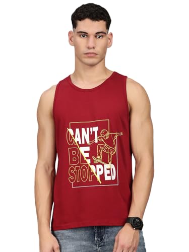 Image of Lux Nitro Men's Sleeveless Gym Tank Top Combed Cotton | Scoop Neck Athletic Vest | Ultra-Soft, Tag-Free, Urban Fitness Wear