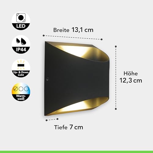 Lutec al5006 GR a + +, lampada da parete LED per