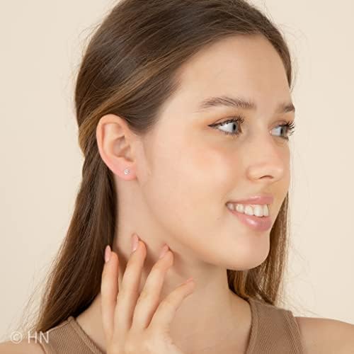 Heather Needham Sterling Silver Cubic Zirconia Earrings Clear colour - SIZE: 4mm. Branded Gift boxed 4mm cubic zirconia Round Stud earrings. 5768CZ/B41HN