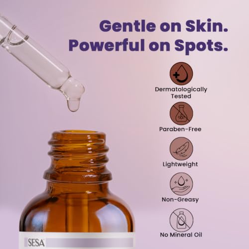 Image of SESA 5% Niacinamide, 2% Kojic Acid, 2% Alpha Arbutin VEDSCIENCE Dark Spot Face Serum 30ml | 14%+ Actives Even Tone Ayurvedic Extracts Dermatologically Tested