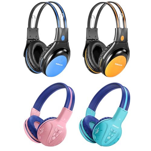 SIMOLIO Wireless IR Headphones for Car DVD and Bluetooth Headphones for Kids, Car Headphones Compatible with Honda Odyssey & uConnect VES & Dodge Grand Caravan & Chevy Suburban 2006-2022