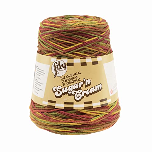 Lily Sugar N Cream Cones Autumn Leaves Ombre Yarn - 1 Pack of 14oz/400g - Cotton - #4 Medium - 706 Yards - Knitting/Crochet