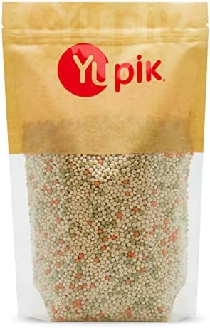 Yupik Toasted Pearl Tricolor Couscous, 1 kg, Vegan, Kosher, Nutty Flavour, Low-Calorie, Cholesterol-Free, Sodium-Free, Versatile Grain for Salads, Soups & Side Dishes