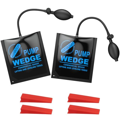 AUTOUTLET 2 Stück Montagekissen Pneumatikspanner, Air Wedge Pump Up Montage Luftkissen Spreizkissen Hebekissen, Belastung bis 150kg, Montagehilfe für die Tür Fenster Installation und Auto-Reparatur
