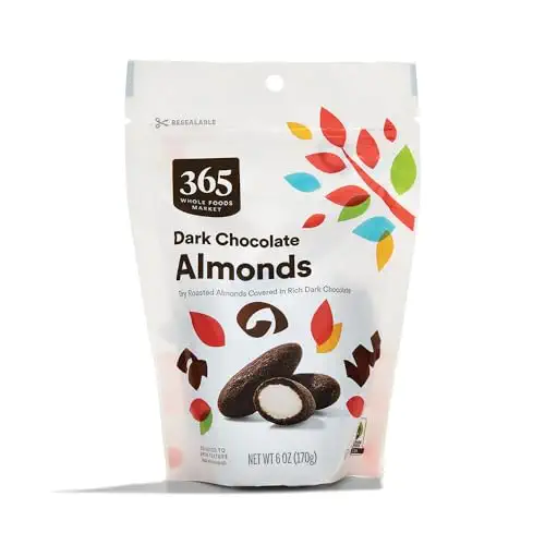 Dark Chocolate Covered Almonds, 6 Ounce