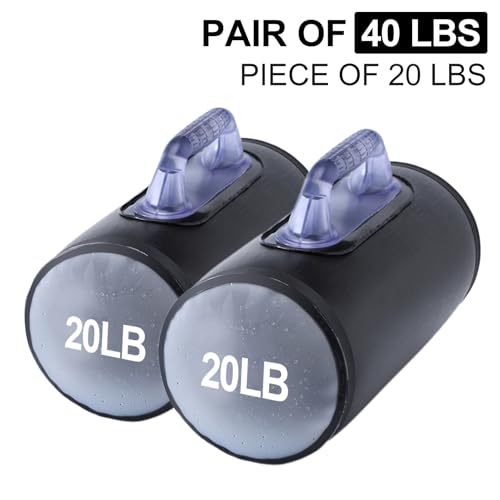 DEIRIS Water Dumbbells, Water Filled Training Dumbbells, Travel Weights Set, Adjustable Weights to 20 Lbs/Pair, Portable Gym for Strength Training, Fitness and Shaping