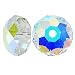 SWAROVSKI ELEMENTS Crystal Rondelle Beads #5040 4mm Crystal AB (12)