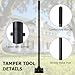 Tamper Tool with Detachable Long Handle, 59 Inch Manual Heavy Duty Soil Compactor for Pavers, Stones, Lawn Edging, Fence Post Installation, Black