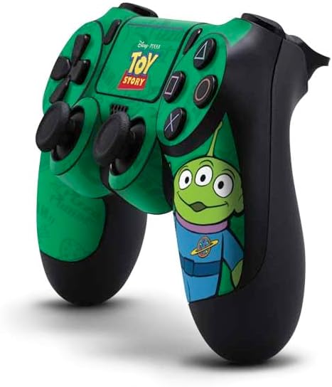 Vista 11 de Skinit Calcomanía para juegos compatible con PS4 Pro/Slim Controller, diseño oficial de Disney Toy Story Alien Collage