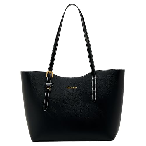 Image of Miraggio Riva 14 Inch Laptop Tote Bag For Women Office Use | Office Tote Bag With Padded Laptop Sleeve And Zipper Closure | Stylish Totes