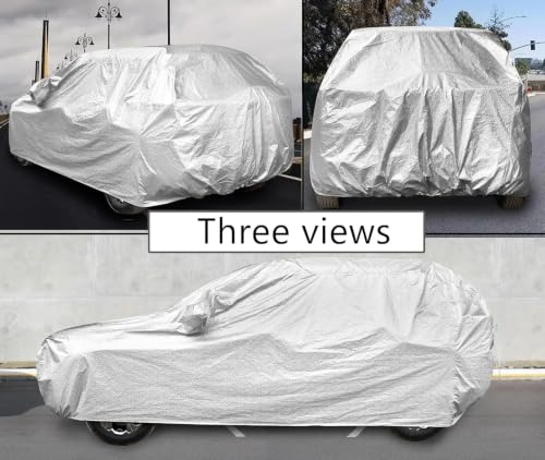 Image of Auto Hub Car Cover Compatible with MG Majestor with Mirror Pocket, Soft Cotton Lining, Majestor Car Cover Waterproof - Metallic Silver