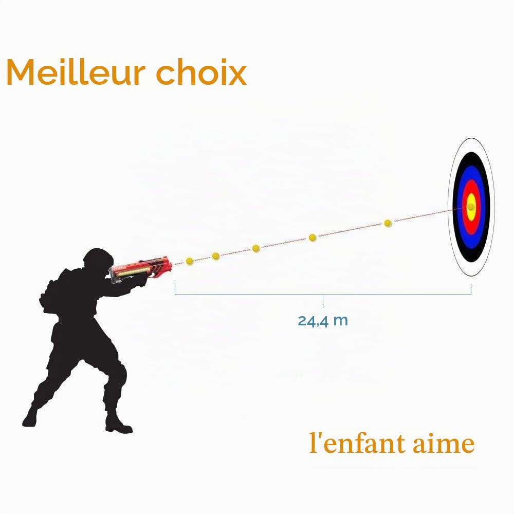 Nerf Rival, 100 pièces de Recharge de balles de balles pour Rival Zeus MXV-1200 Apollo XV-700 Blaster