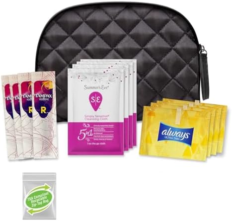 Convenience Kits International Women’s “On-The-Go” Feminine Care Travel Essentials Featuring: Popular Brands You Know and Trust