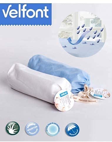 SEASONS VELFONT - Sábana Bajera Respira 150X190/200, Impermeable e Hiper-Transpirable, Tejido de Algodón Orgánico, Ajustable, Membrana Neotherm, Fabricado en España