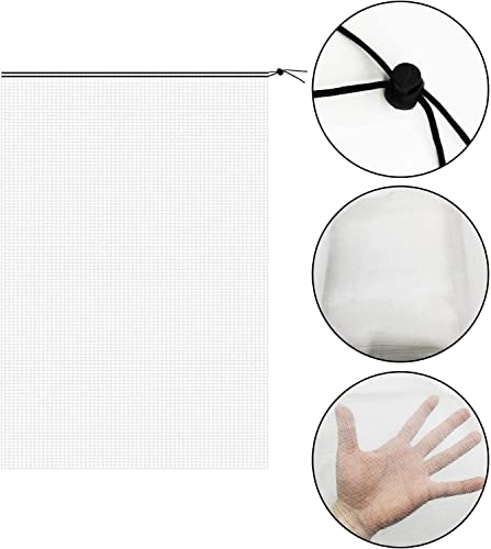 Alpurple 2Pcs 4.6 x 3.9 Ft Garden Plant Netting Mesh Barrier Bags- Fruit Tree Net with Drawstring- Tomato Plant Protective Netting Cover for Protect Plant Fruits Citrus Flower from Insect Bird Eating