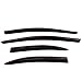 Window Visors Compatible With 2008-2017 Mitsubishi Lancer & Evo, Smoked Aero JDM Deflectors Stick On by IKON MOTORSPORTS, 2009 2010 2011 2012 2013 2014 2015 2016
