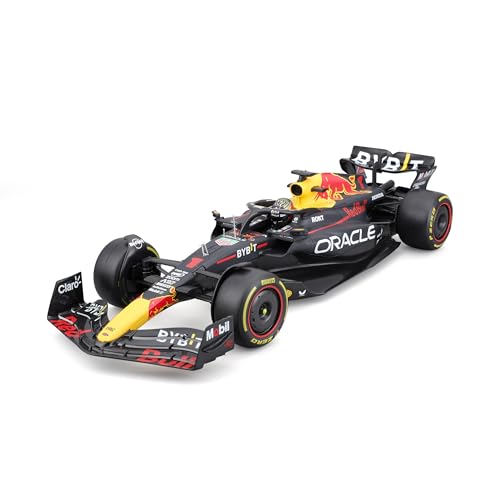 Bburago1:18 Scale Formula Race Oracle Red Bull Racing RB19 (2023) Diecast Vehicle with Driver Helmet Verstappen #1