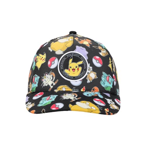 Pokémon Characters All-Over Print Youth Black Traditional Adjustable Hat2
