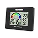 Produktbild Wecker Funkwecker digital LCD DCF mit Raumklima-Komfort-Anzeige Innentemperatur Luftfeuchte Thermometer Funkuhr Acrylglasblende schwarz TELEFUNKEN FUD-40COM (B)