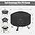 Round Fire Pit Cover for 20 Inch - 28 Inch, Waterproof 600D Heavy Duty Patio Firepit Covers Black with Drawstring (Round - 28”D x 16”H)