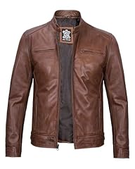Tan - Ddge Mens Leather Jacket