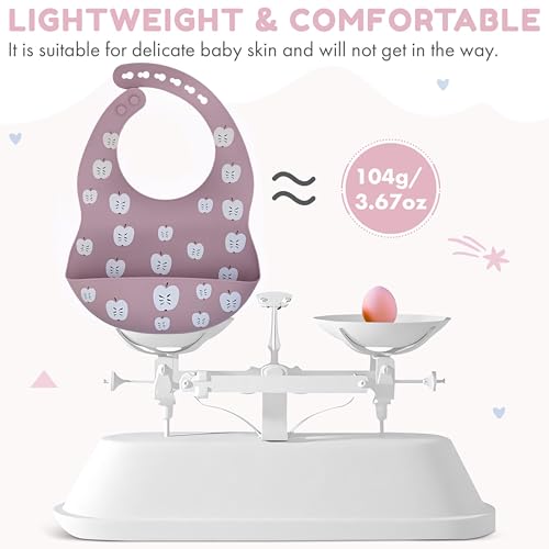 BPA-Free Silicone Baby Bibs with Travel Case, Toddlers Boys/Girls, Large Pocket, Adjustable, Toddlers 6-48 Months2