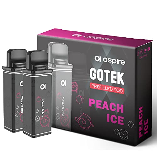 ASPIRE GOTEK X S PRO 交換用 POD 充填済み カートリッジ 2本 アスパイア 純正 抵抗値 0.8Ω プレフィルド ポッド (ピーチアイス)