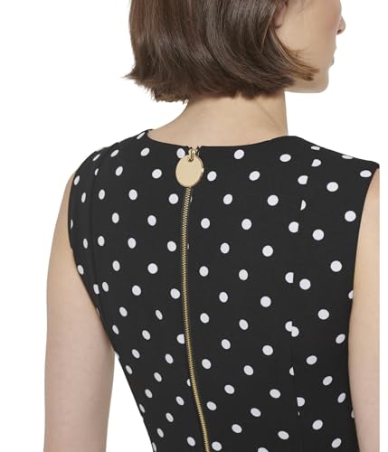 Calvin Klein Women's Scuba Crepe Fit and Flare Sleeveless Dress4