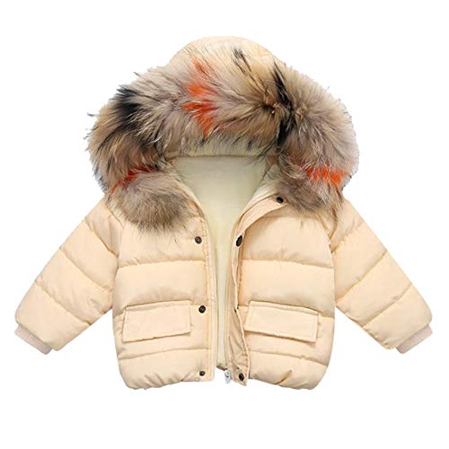 Chaqueta de invierno para niña, chaqueta de plumas para niños con forro polar, color liso, abrigo de invierno, ropa cálida, abrigo kawaii, abrigo informal, chaqueta cálida para exteriores, 0-5 años,