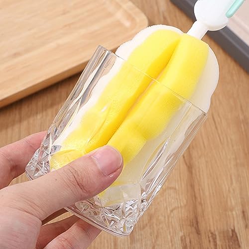 Image of 8PCS Bottle Brush Replacement Sponge Heads Environmental Protection Cup Cleaner Brush Sponge Replacement Heads Suitable for INVODA Sponge Bottle Brushes (8 Brush Heads)