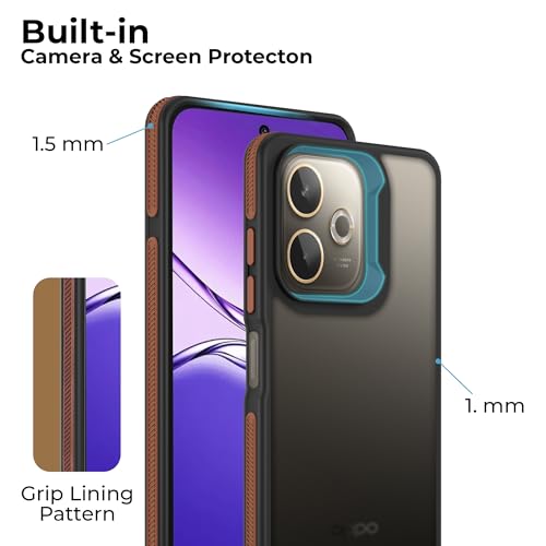 Image of A rtistque Frosted Ultra Matte Back Cover Case for Oppo A5 Pro 5G | Smooth Sides with Grip | Stylish Protective Design | Raised Camera Edges | Oppo A5 Pro 5g Back Cover - Brown