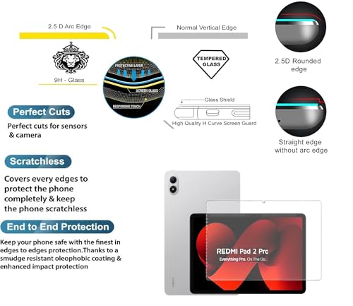 Image of Tempered Glass Screen Protector for REDMI Pad 2 Pro 5G 12.1 inch Tablet