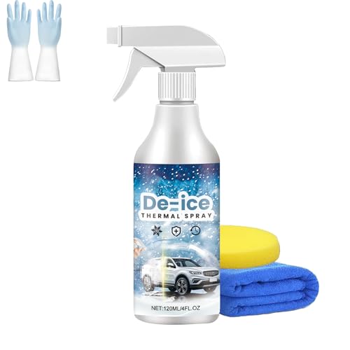 Loodion Windshield Deicer Spray - Deicer for Car Windshield, Fast Acting Ice Melt Formula for Car (120 ml /4 fl oz,1Pcs)
