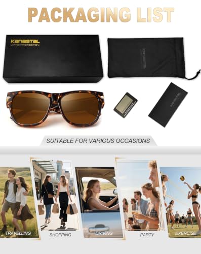 Image of KANASTAL Over Glasses Sunglasses Square Fit Over Polarized Sunglasses UV400