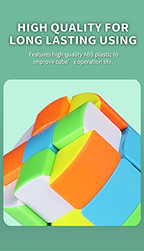 Image of D ETERNAL QY Cylinder Cube 3by 3 Barrel High Speed stickerless Magic Cube 3x3x3 (Cylindrical Barrel)