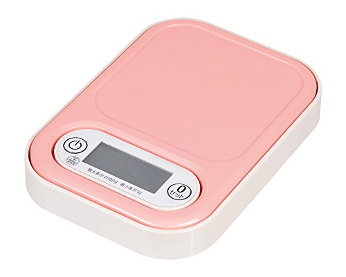 Pearl Metal D-9 Digital Kitchen Scale, 4.4 lbs (2 kg), Pink Magnet Me